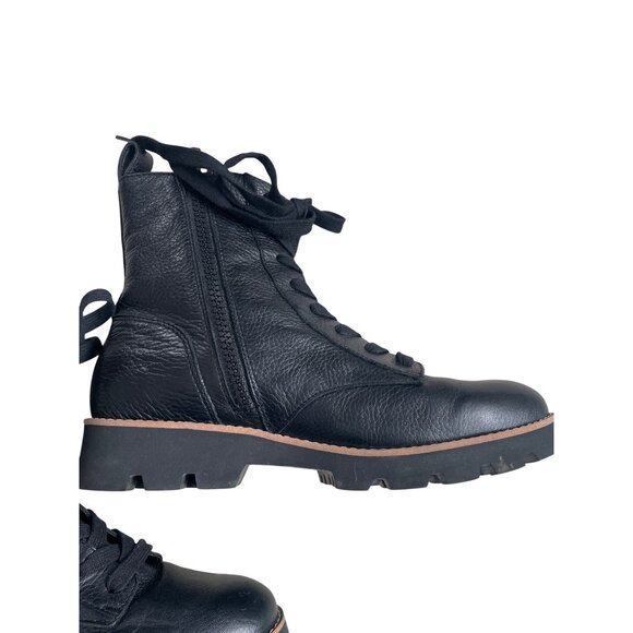 Vionic Women's 6.5 Lani Black Leather Lace Up Moto Combat Boots EUC Orthotic - Picture 9 of 12